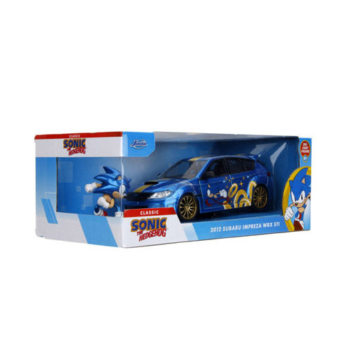 Sonic Subaru STI with Sonic Figure 1:24 Scale Vehicle