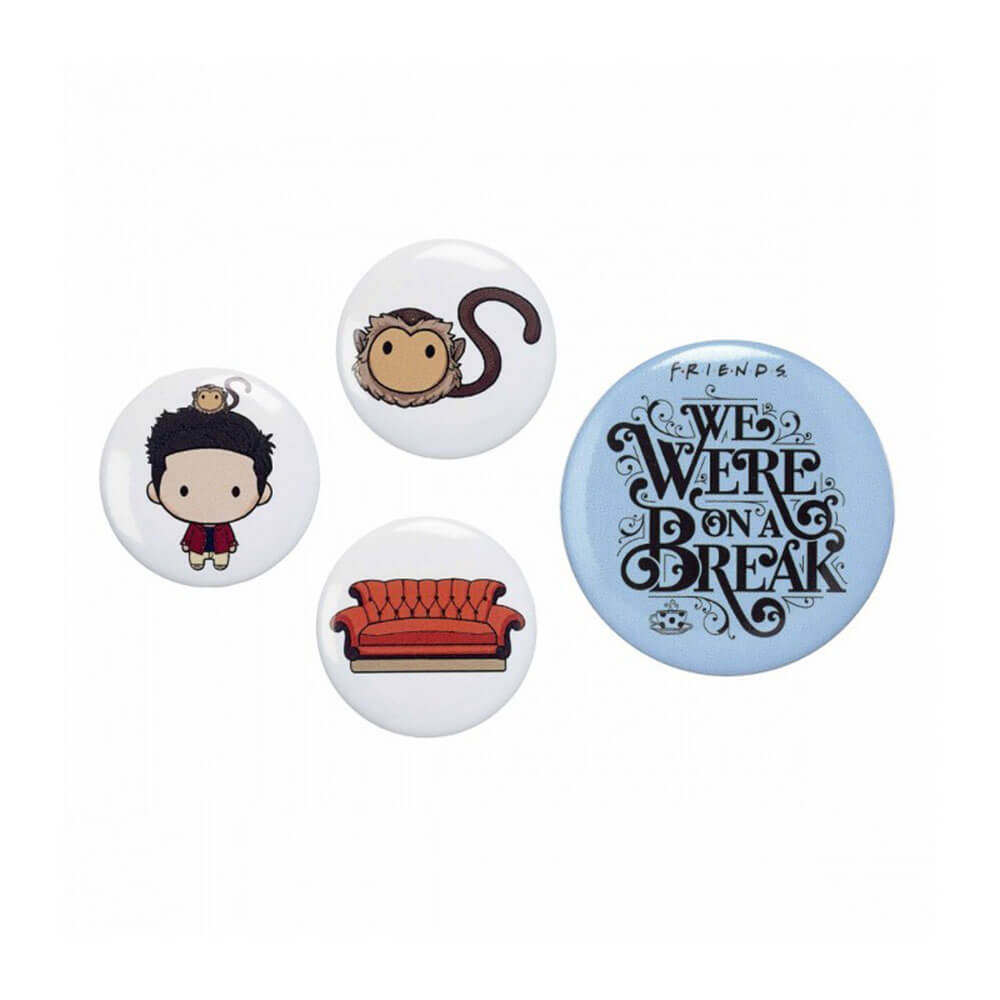 Friends Button Badge (Set of 4)