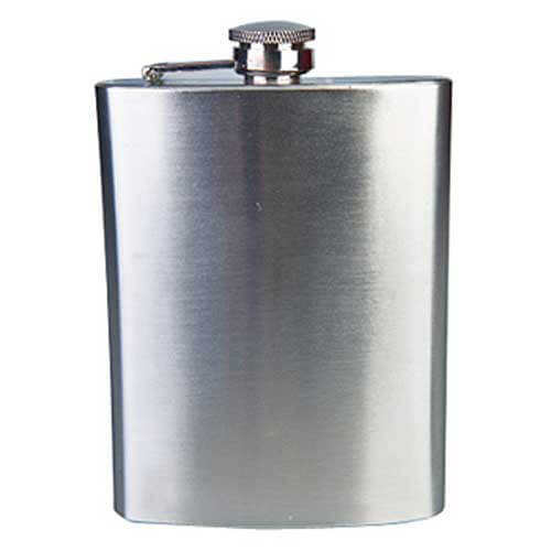 Stainless Steel Hip Flask w/ Shot Glasses