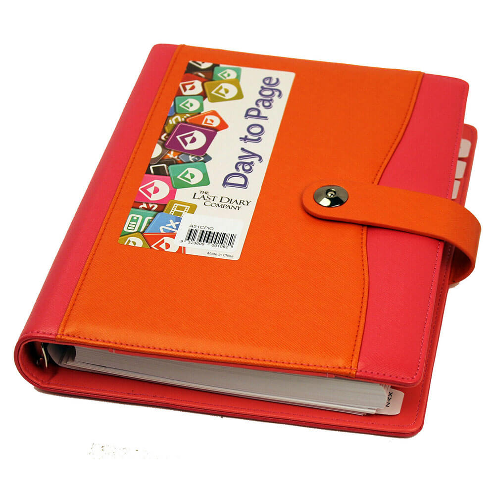 Last Diary Company Nicholls DTP Clip Diary A5 (Pink/Orange)