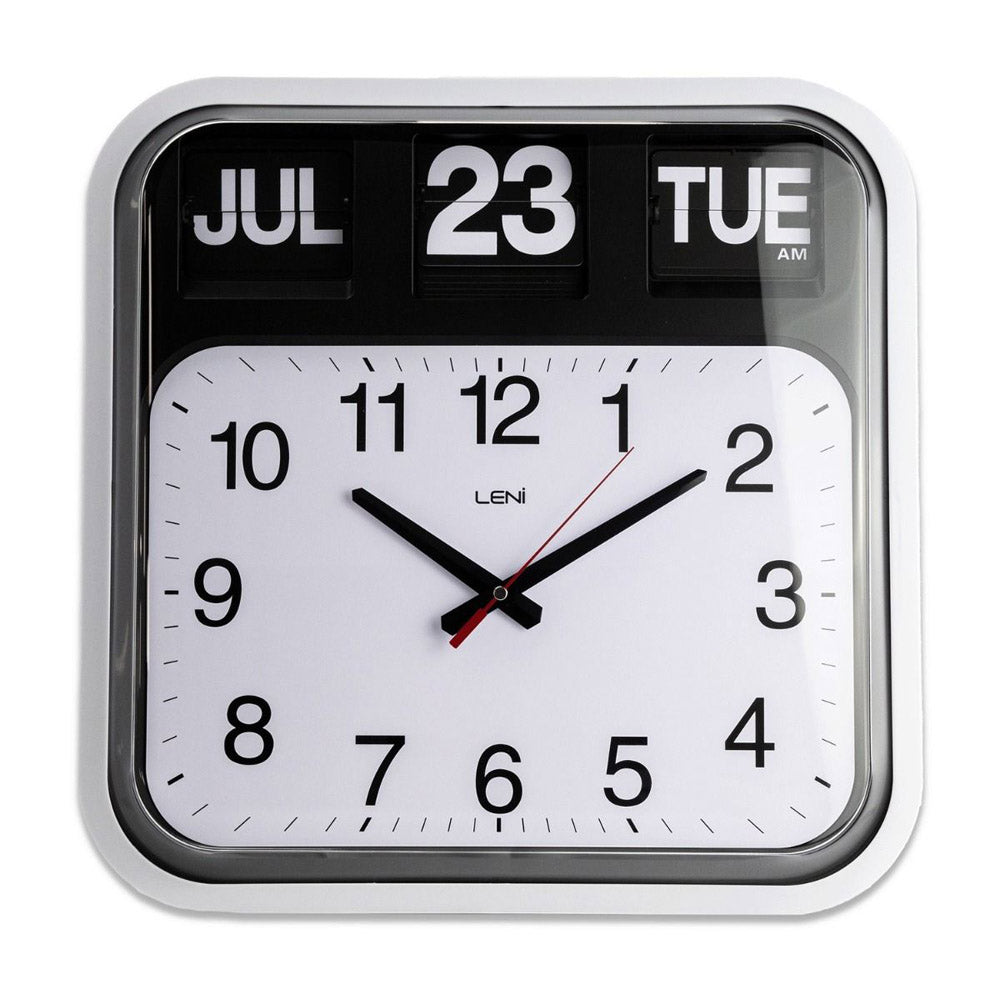 Leni Bankers Clock with Calendar (43x43cm)