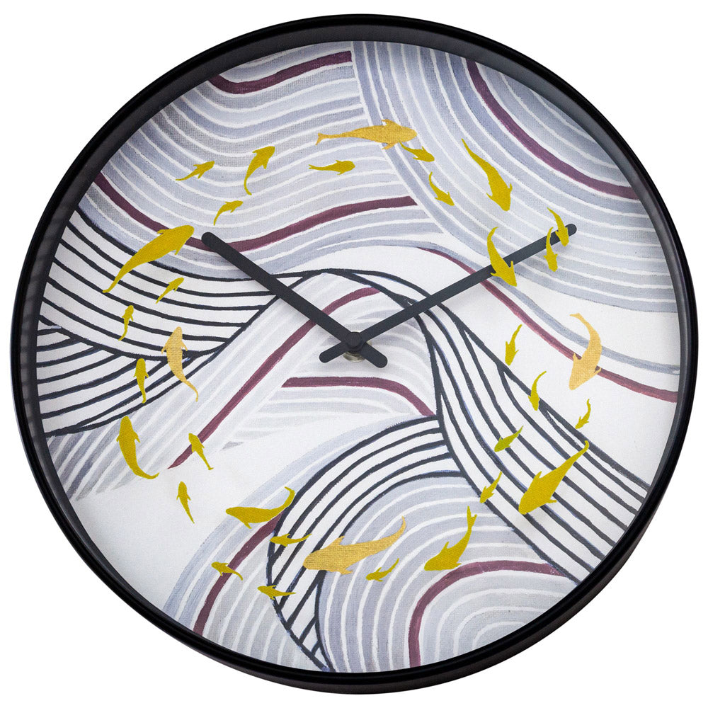 NeXtime Koi Wall Clock 30cm (Grey)