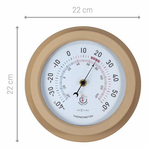 NeXtime Lily Outdoor Thermometer 22cm (Brown)