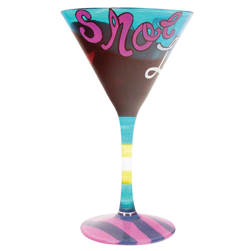 Shoe La La Hand-Painted Martini Glass