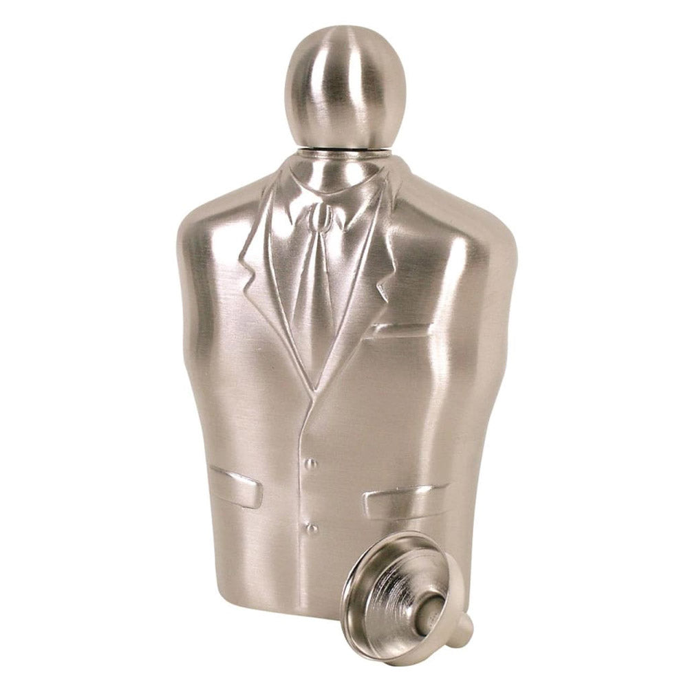 Coyote Satin Suit Flask with Funnel Set 6oz