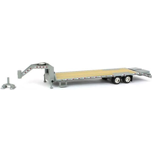 Gooseneck Trailer with Red & White 1:64 Scale 6pcs