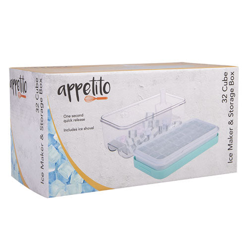 Appetito 32-Cube Ice Maker & Storage Box (Arctic Blue)