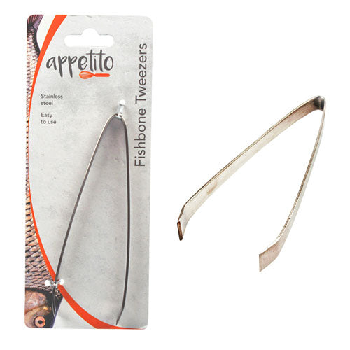 Appetito Stainless Steel Fish Bone Tweezers