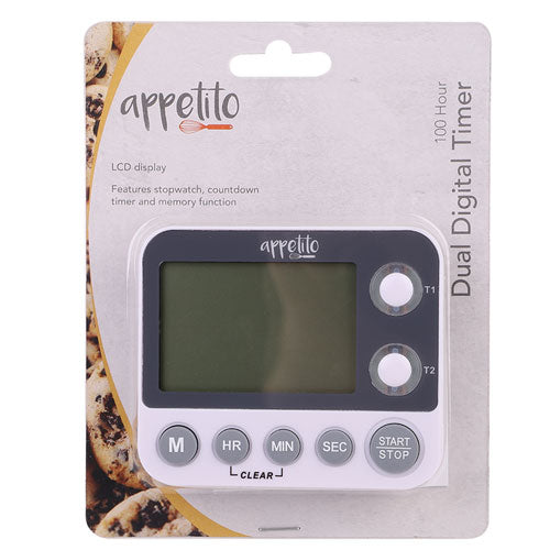 Appetito Dual 100 Hours Digital Timer