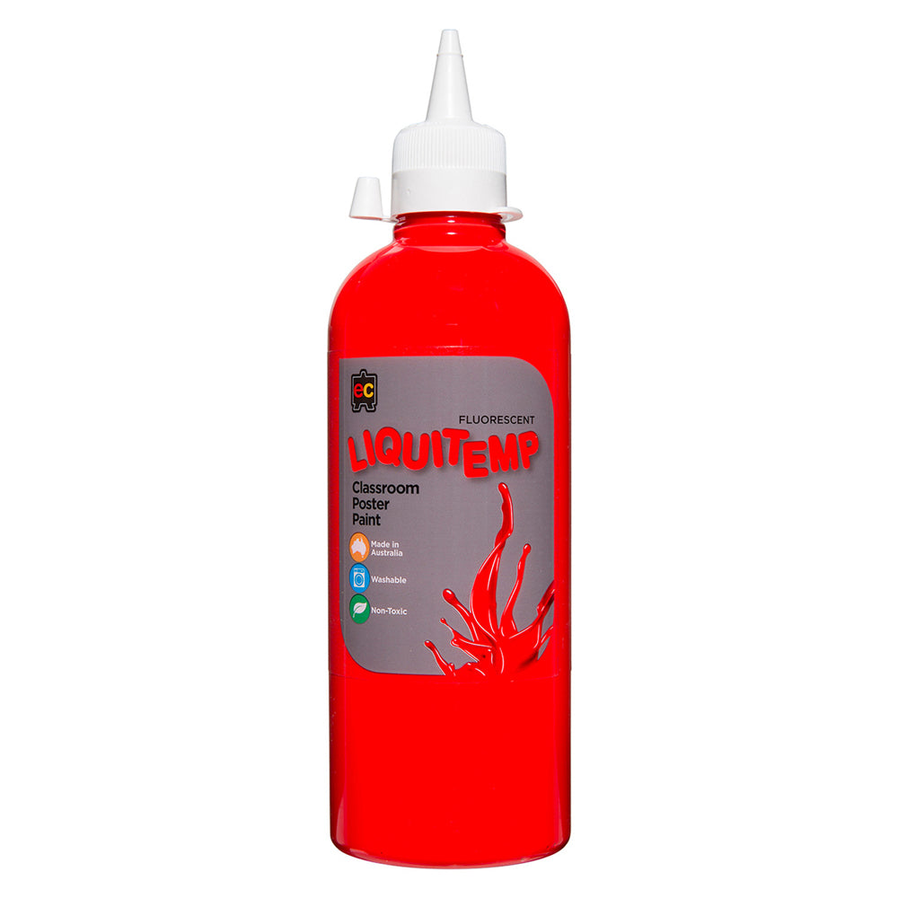 Educational Colours Fluorescennt Liquitemp Poster Paint 500mL