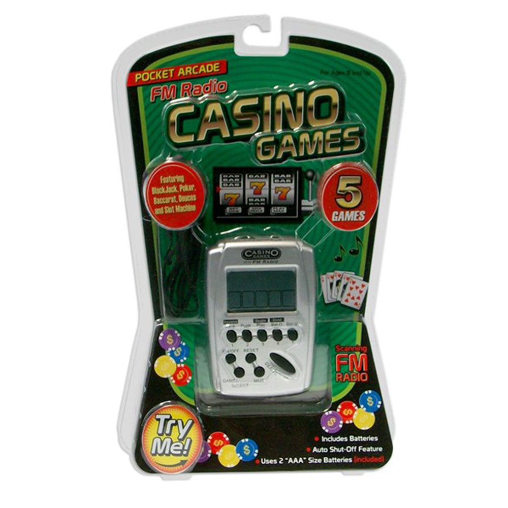 Casino 5 Games Electronic Game with FM Radio