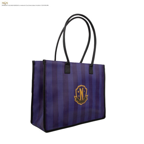 Wednesday TV Nevermore Academy Shopping Bag (Purple)