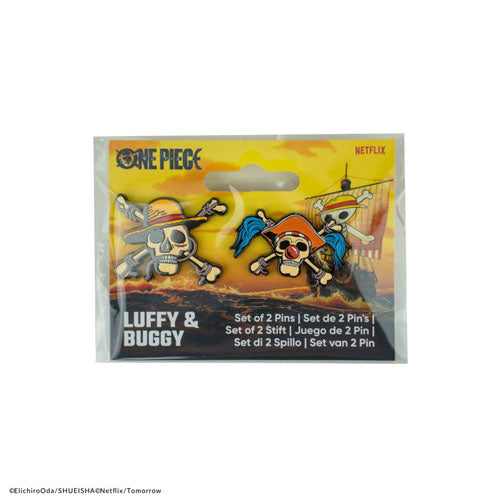 One Piece 2023 Luffy & Buggy Set of 2 Pins