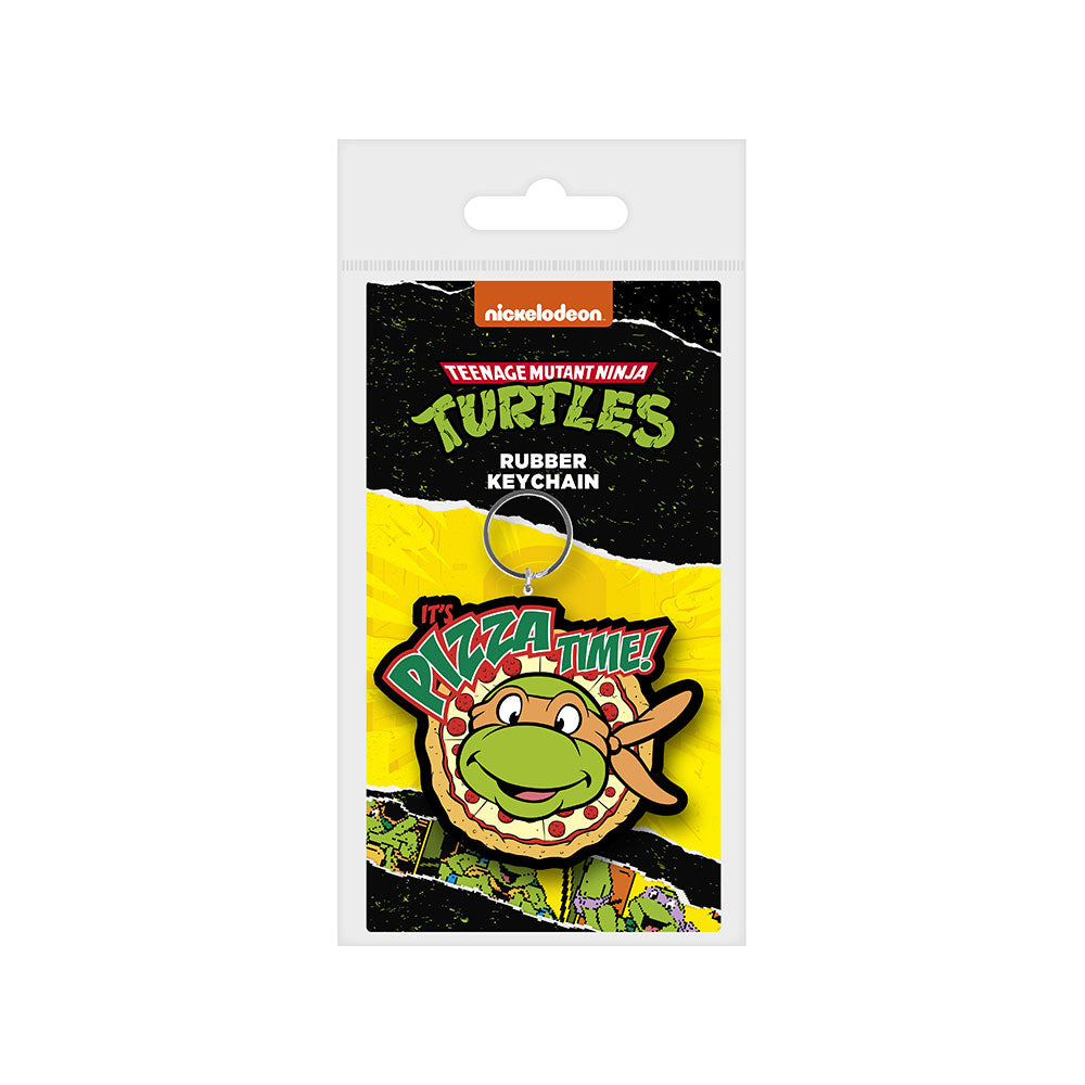 TMNT Pizza Time Rubber Keyring