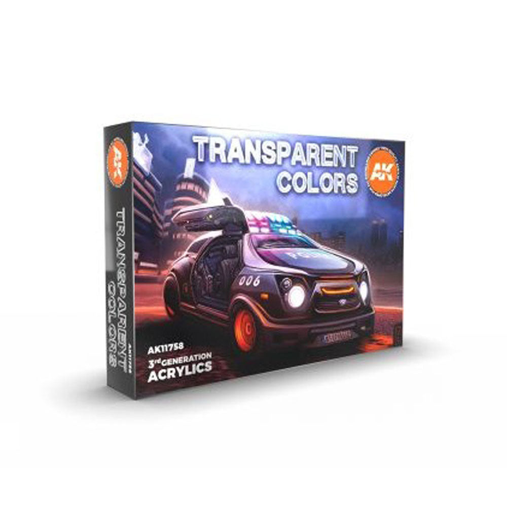 AK Interactive 3Gen Transparent Colors Paint Set