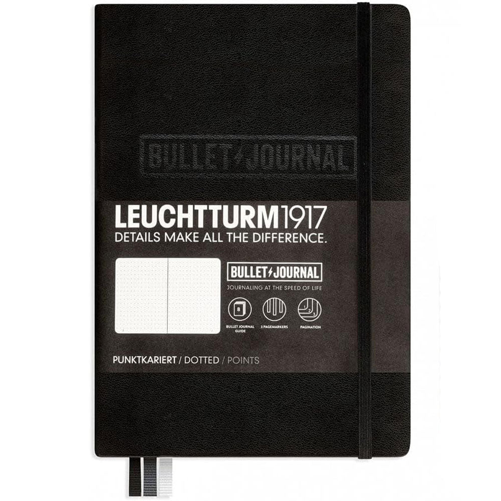 Leuchtturm Hardcover Dotted A5 Bullet Journal (Black)