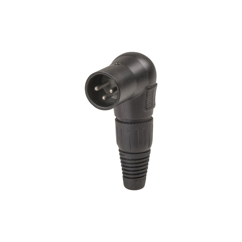 Line Male Cannon Type Right Angle Connector with 3 Pins