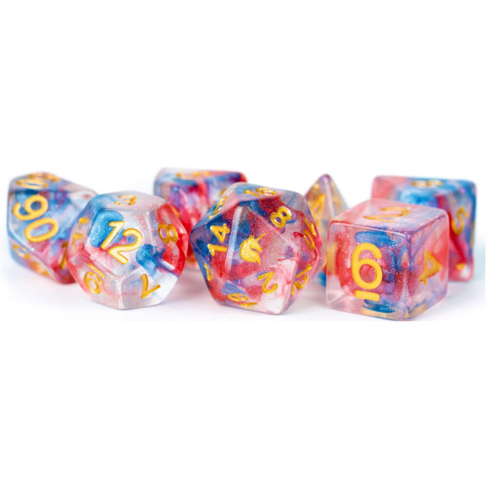 MDG Unicorn Resin Polyhedral Dice Set