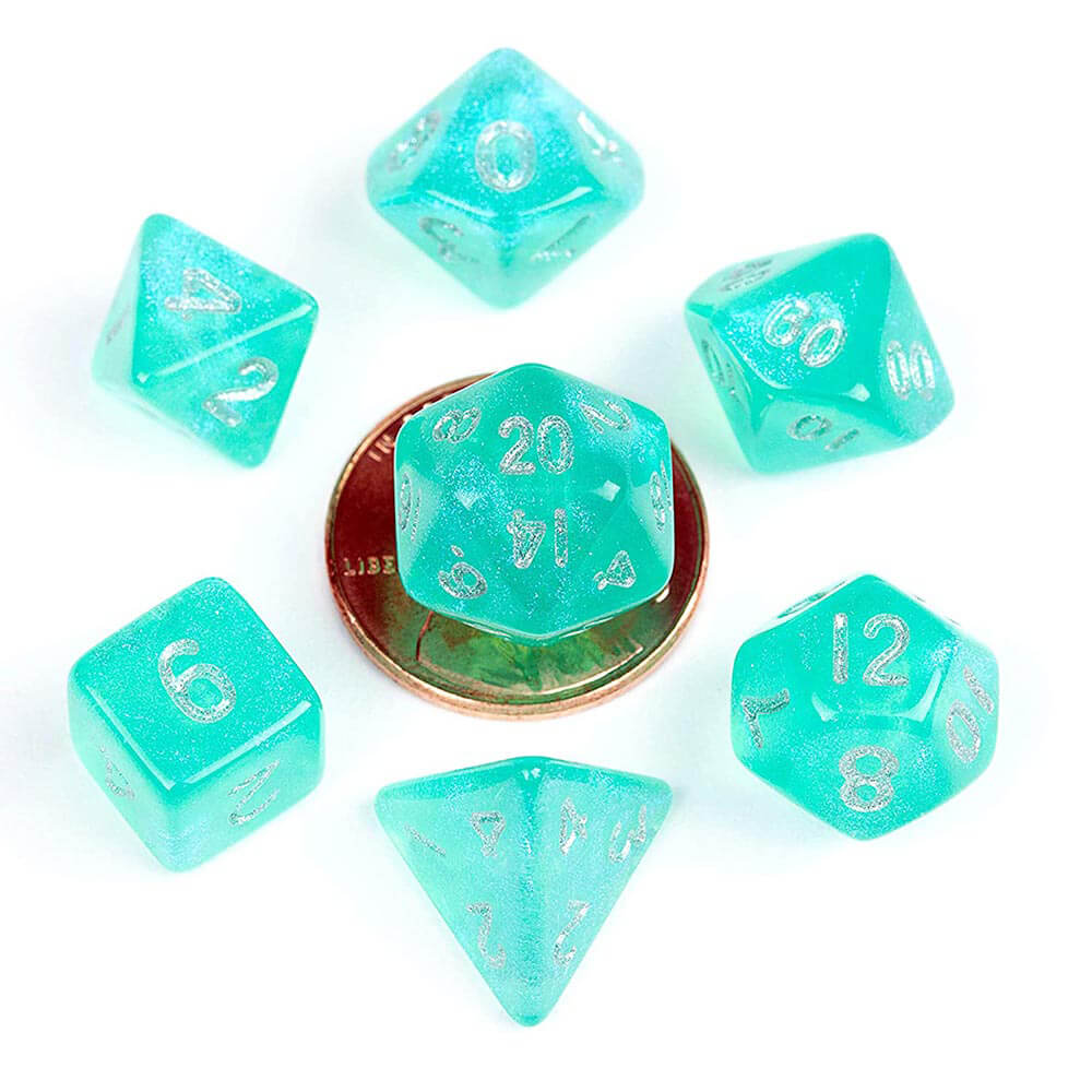 MDG Acrylic 10mm Poly Dice Set Stardust