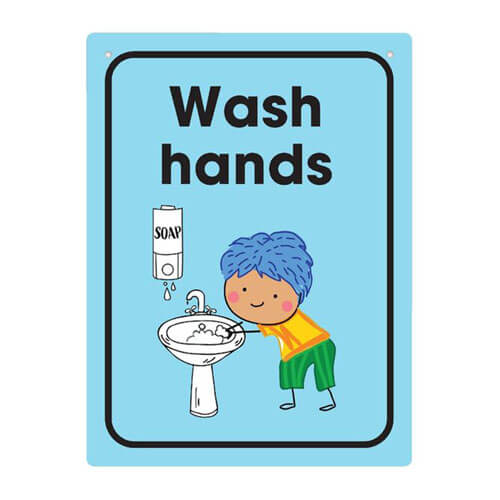 Durus Wash Hands Wall Sign (225x300mm)