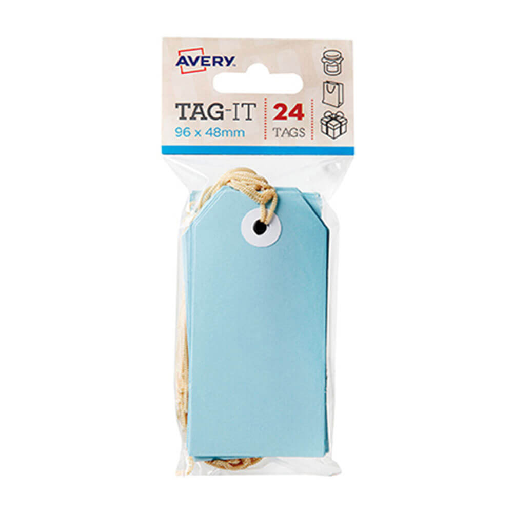 Avery Tags with String 24pk (96x48mm)