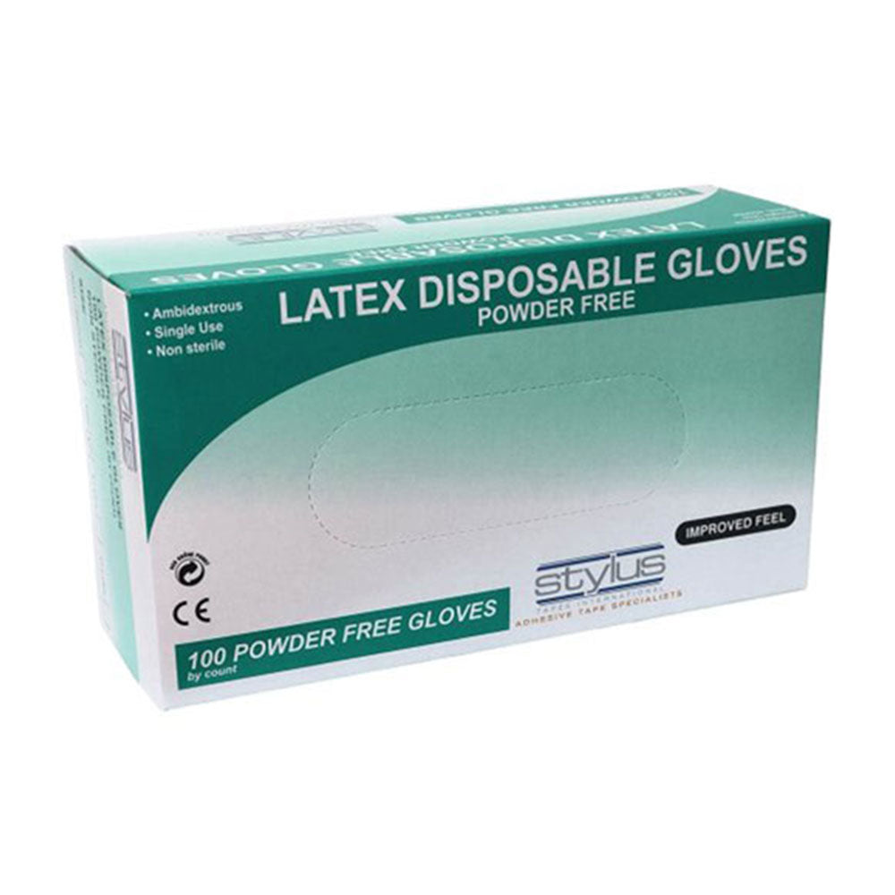 Stylus Disposable Latex Gloves 100pcs (Cream)