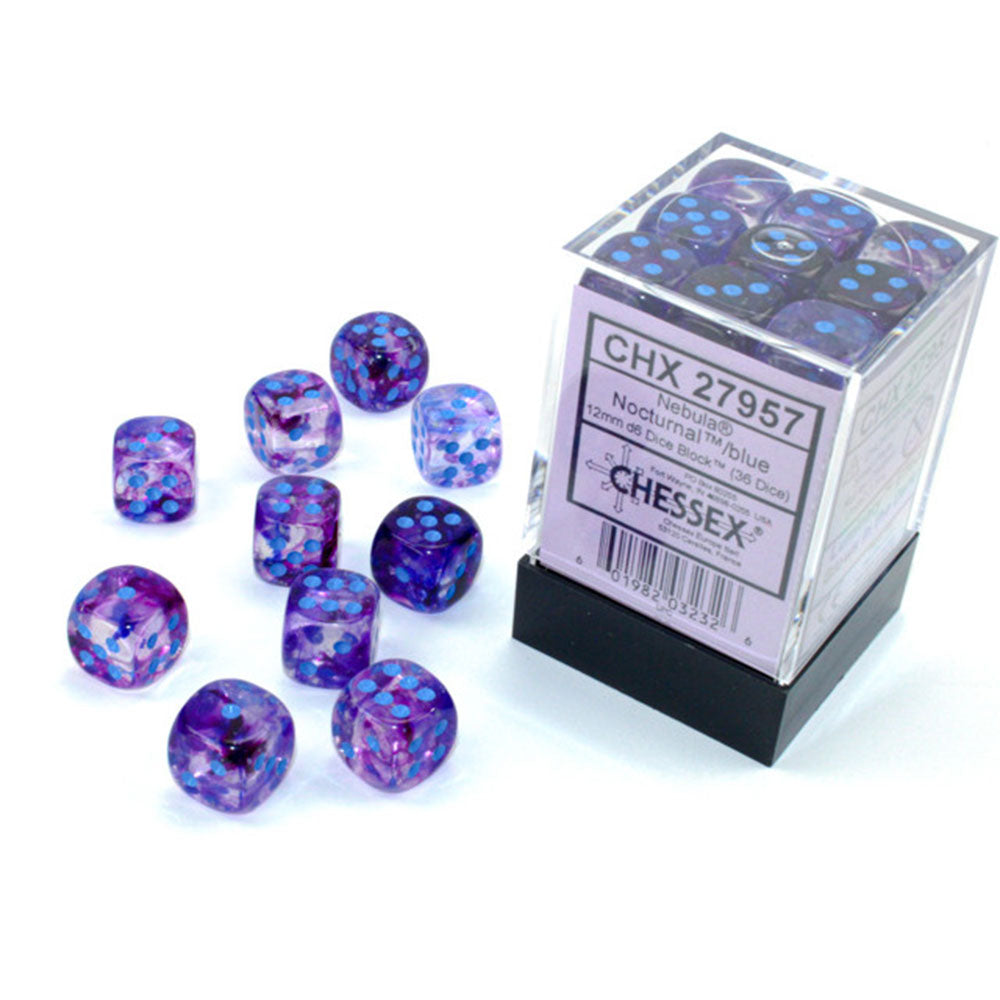 Nebula Chessex 12mm D6 Luminary Dice Block