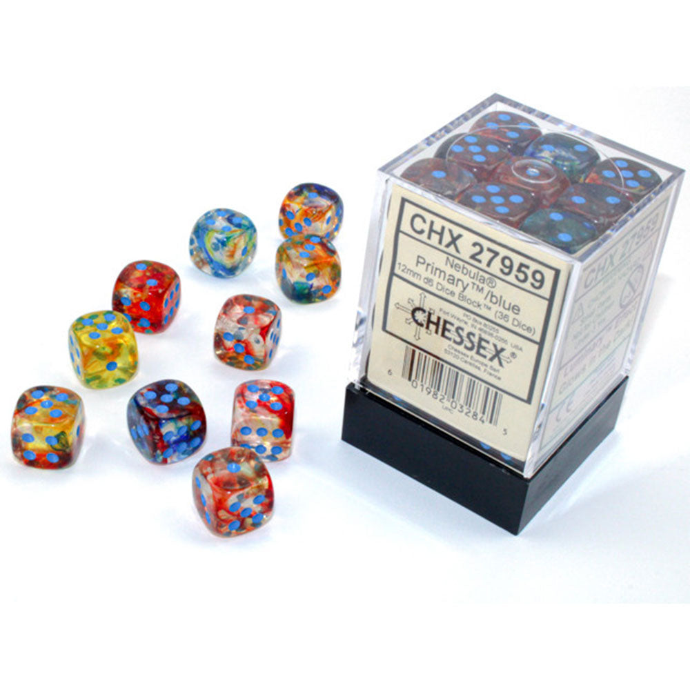 Nebula Chessex 12mm D6 Luminary Dice Block