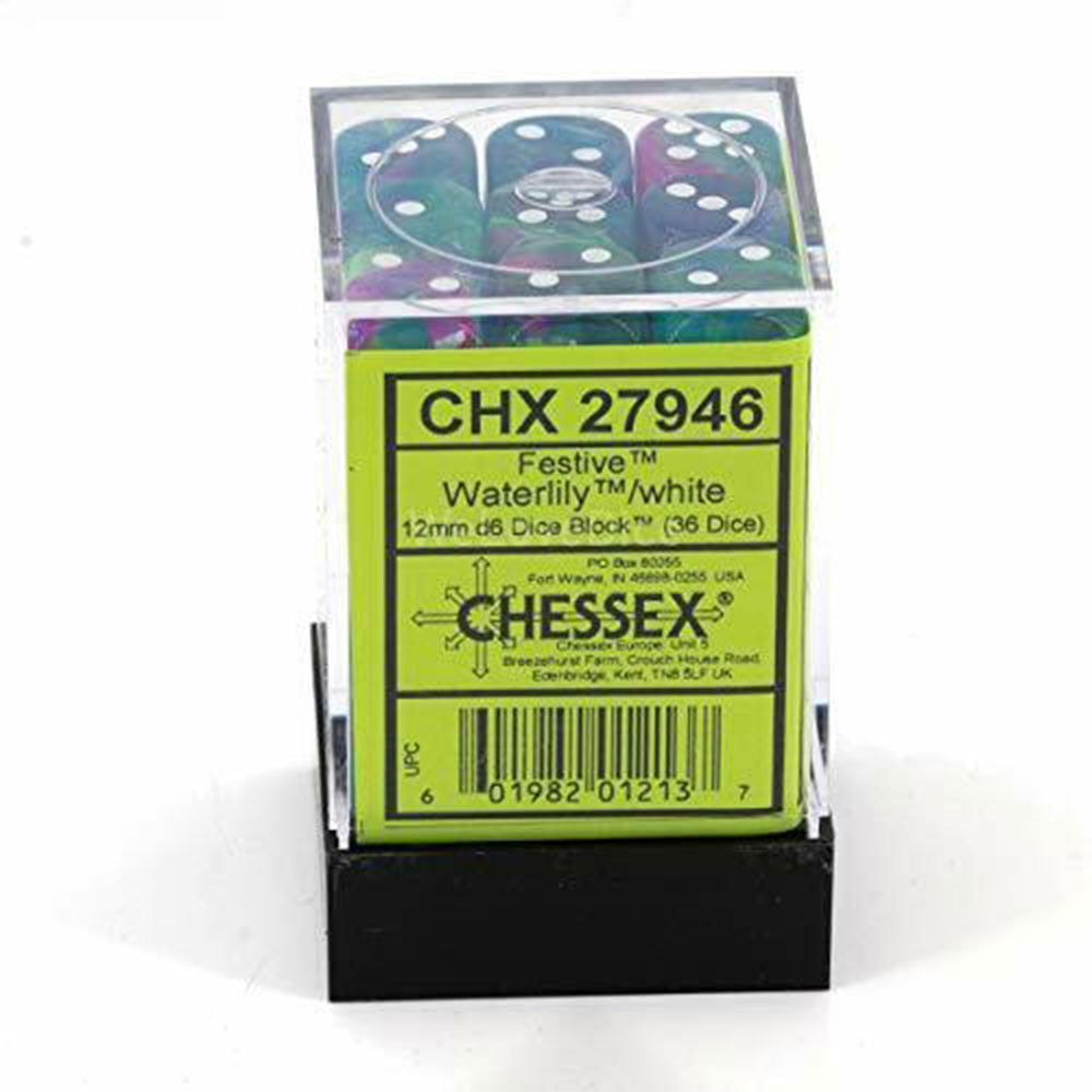 Festive Chessex 12mm D6 Dice Block