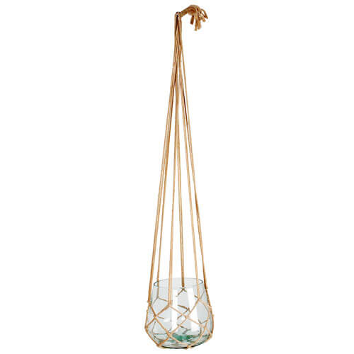 Pot Plant Hanger w/ Glass Vase (2 Asst.) 100cm