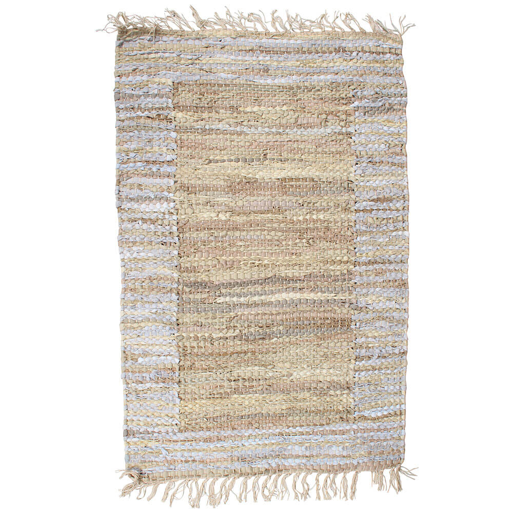 Onam Cotton Leather Hand Knit Rug Border (60x90cm)