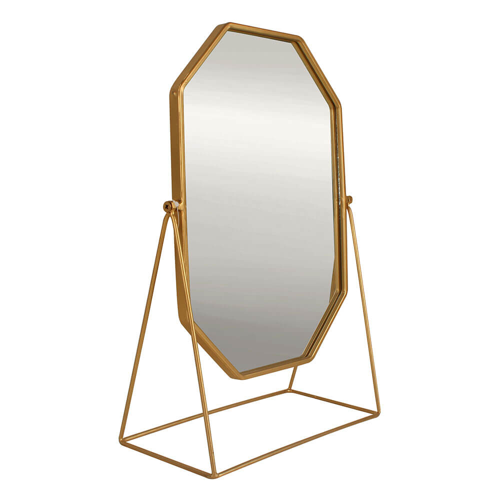 Sabina Gold Mirror on Stand (43x29x14cm)