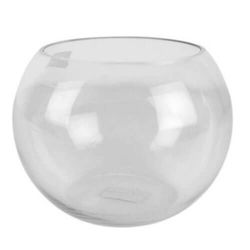Cleo Hand Crafted Bubble Bowl Glass Vase