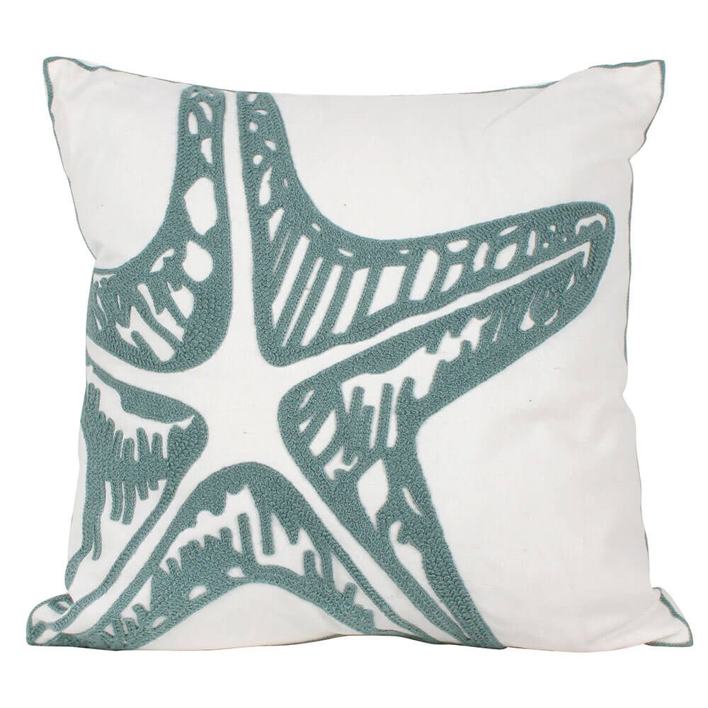 Stelli Starfish Embroidered Cushion (43x43cm)