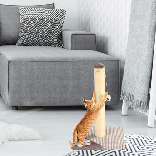 Cat Scratching Post with Plush (28x28x41cm)