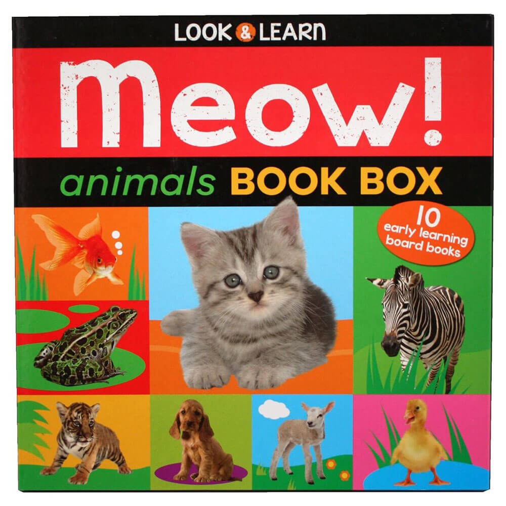 Look & Learn Meow! Animals Book Box