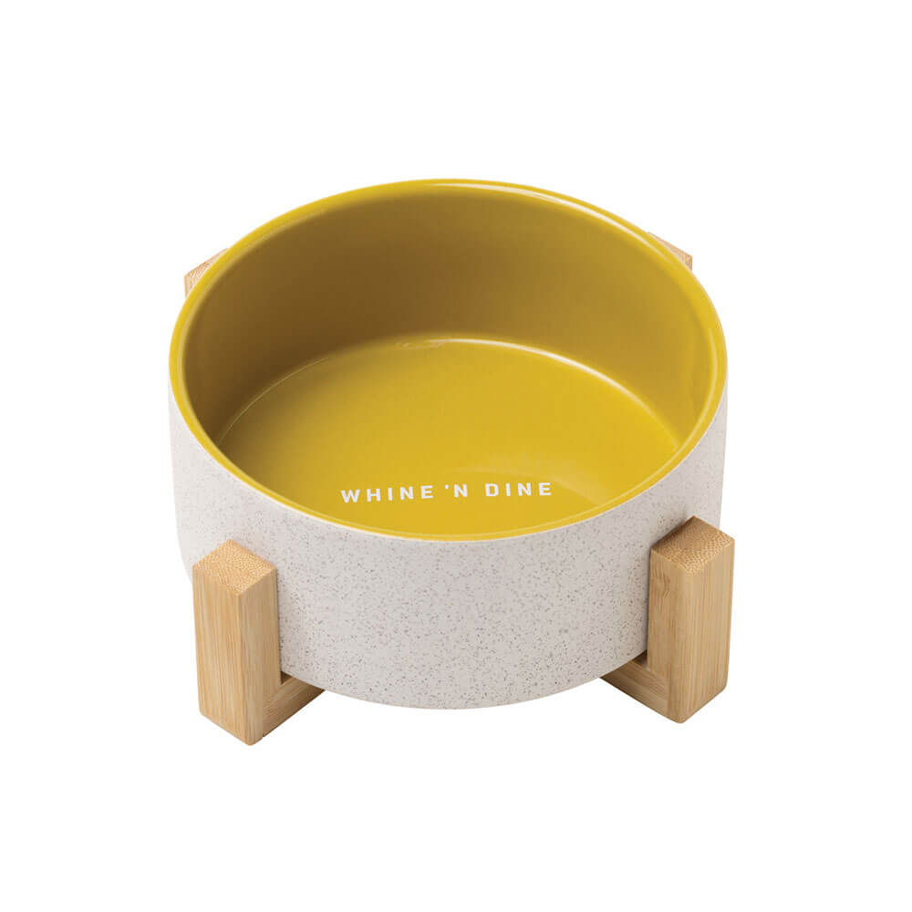 Ceramic Bowl with Bamboo Stand