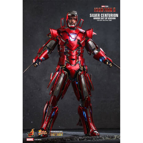 Iron Man 3 Silver Centurion Armor Suit-Up 1:6 Scale Diecast