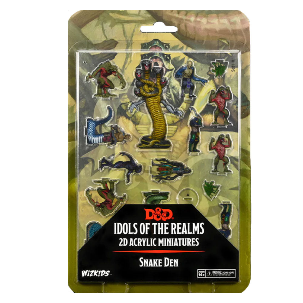 D&D Idols of the Realms Snake Den 2D Acrylic Miniature Set