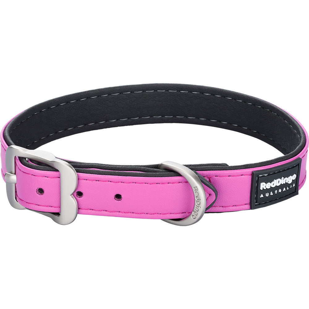 Elegant Vegan Leather Collar (Hot Pink)