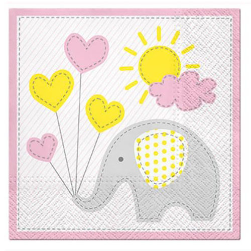Paw Elephant Lunch Napkin 33cm (20pk)