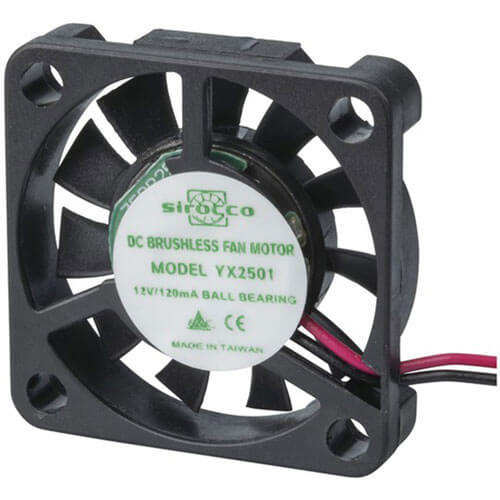 Sirocco Wire Ball Bearing Fan (12VDC)