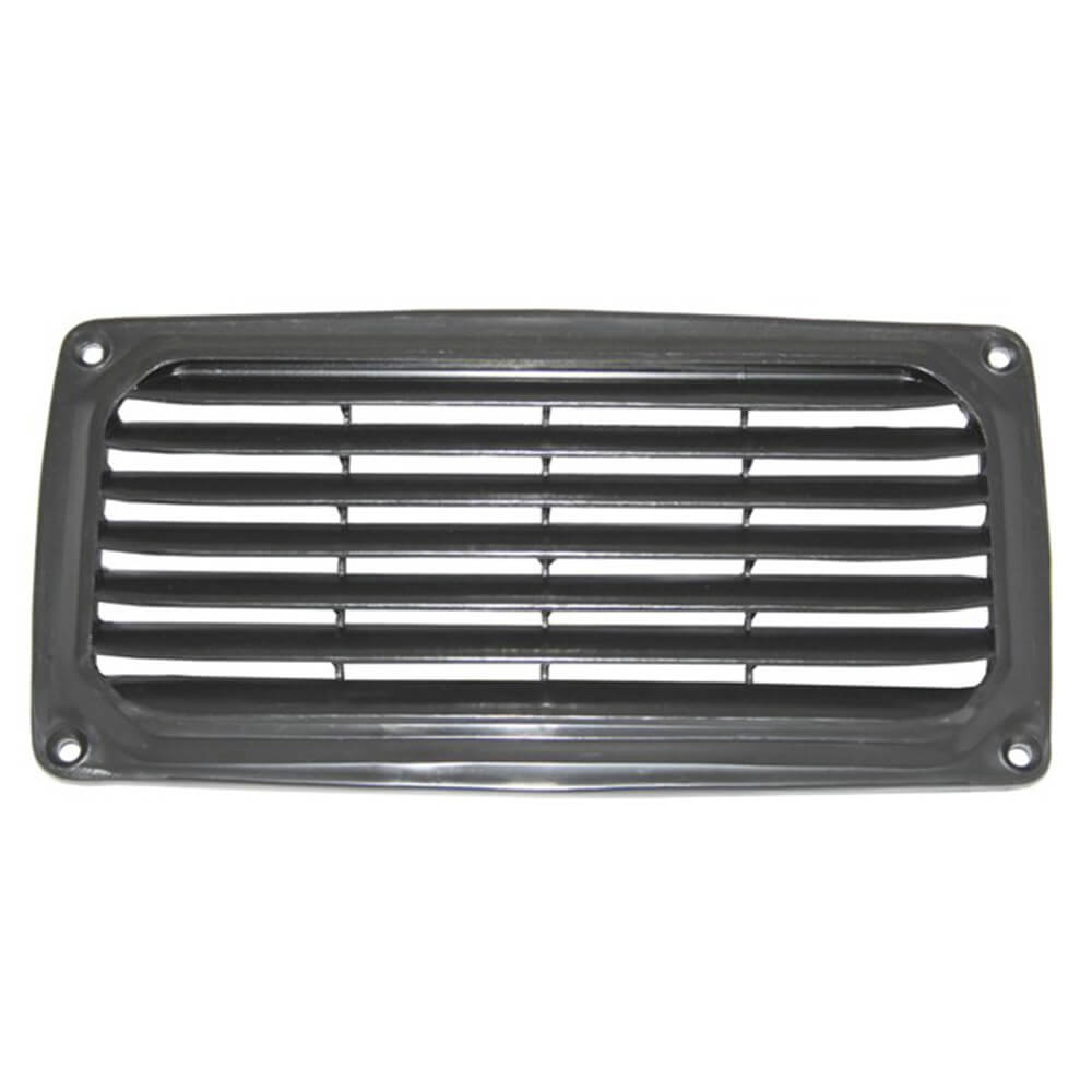 Plastic Rectangular Louvre Vent (Black)