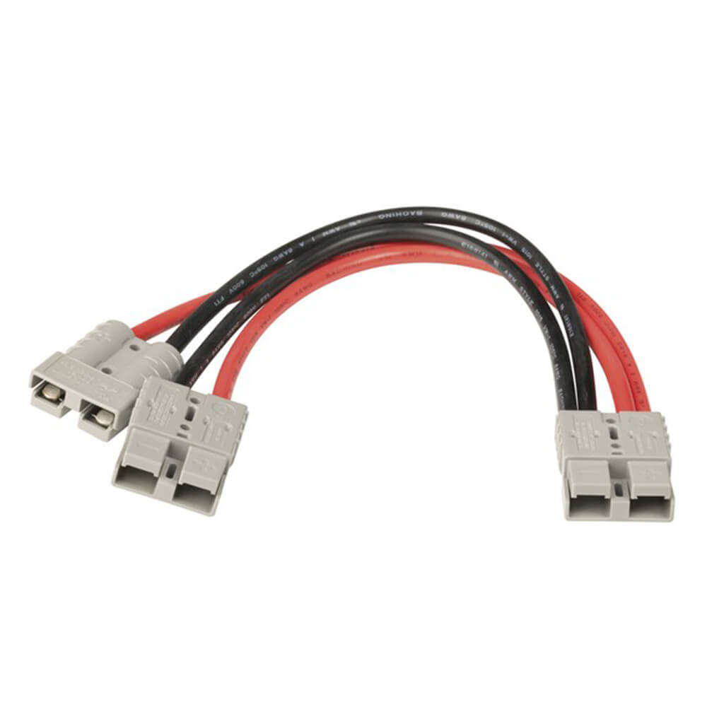 High Current Piggyback Cable Connector 50A (Red & Black)