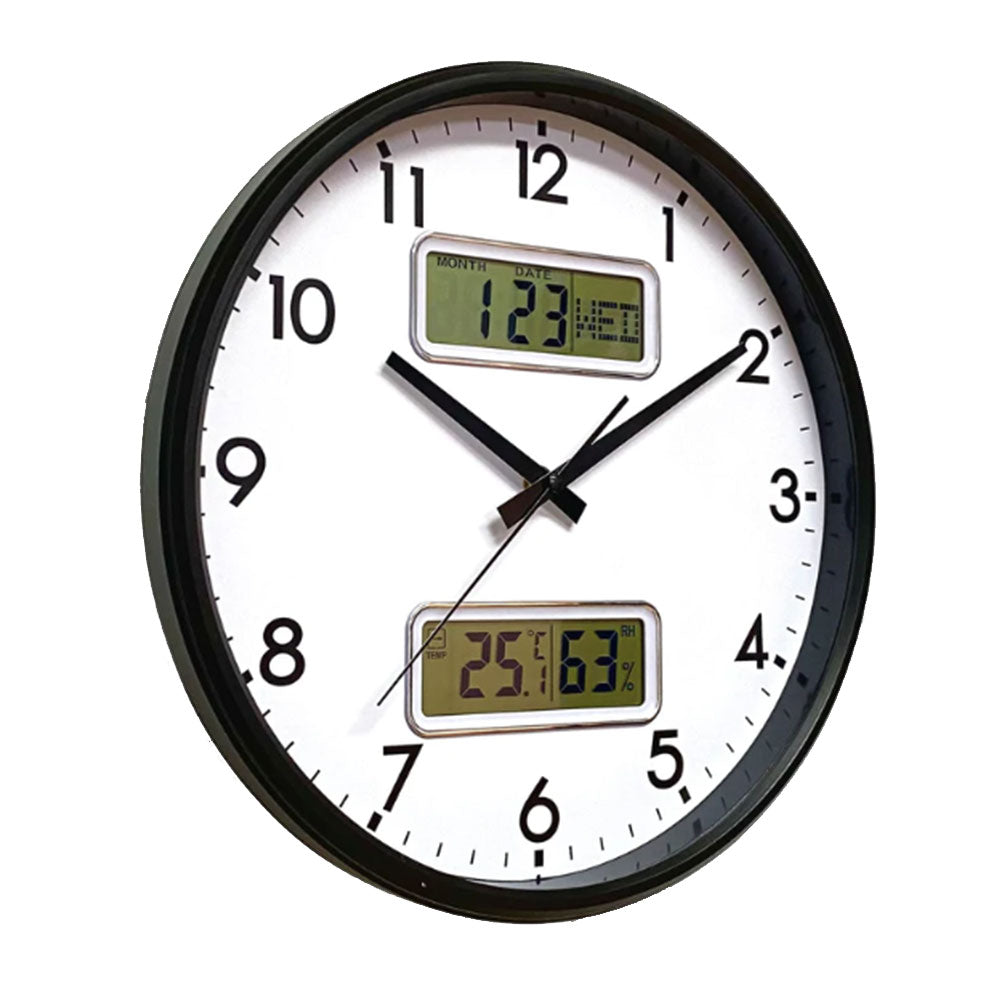 LCD Display Temperature & Humidity Wall Clock