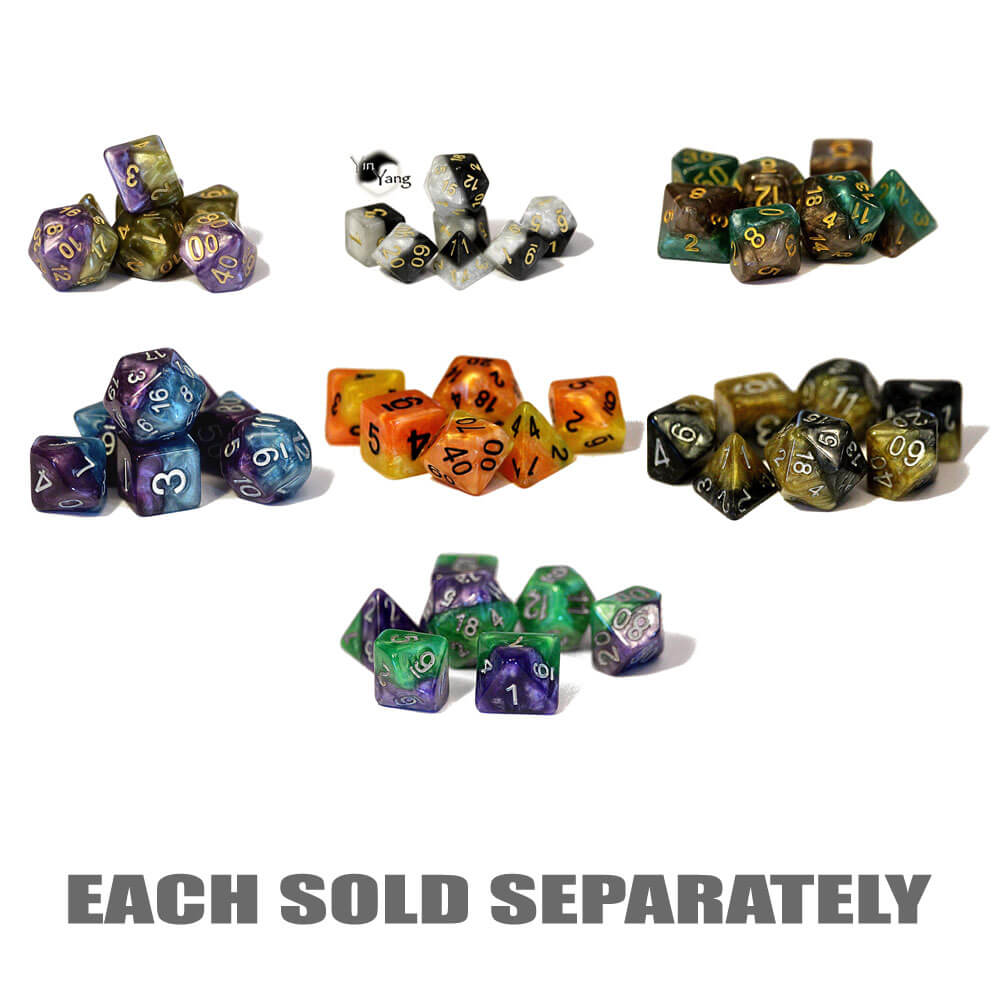 Halfsies Dice (Set of 7 Poly Dice)