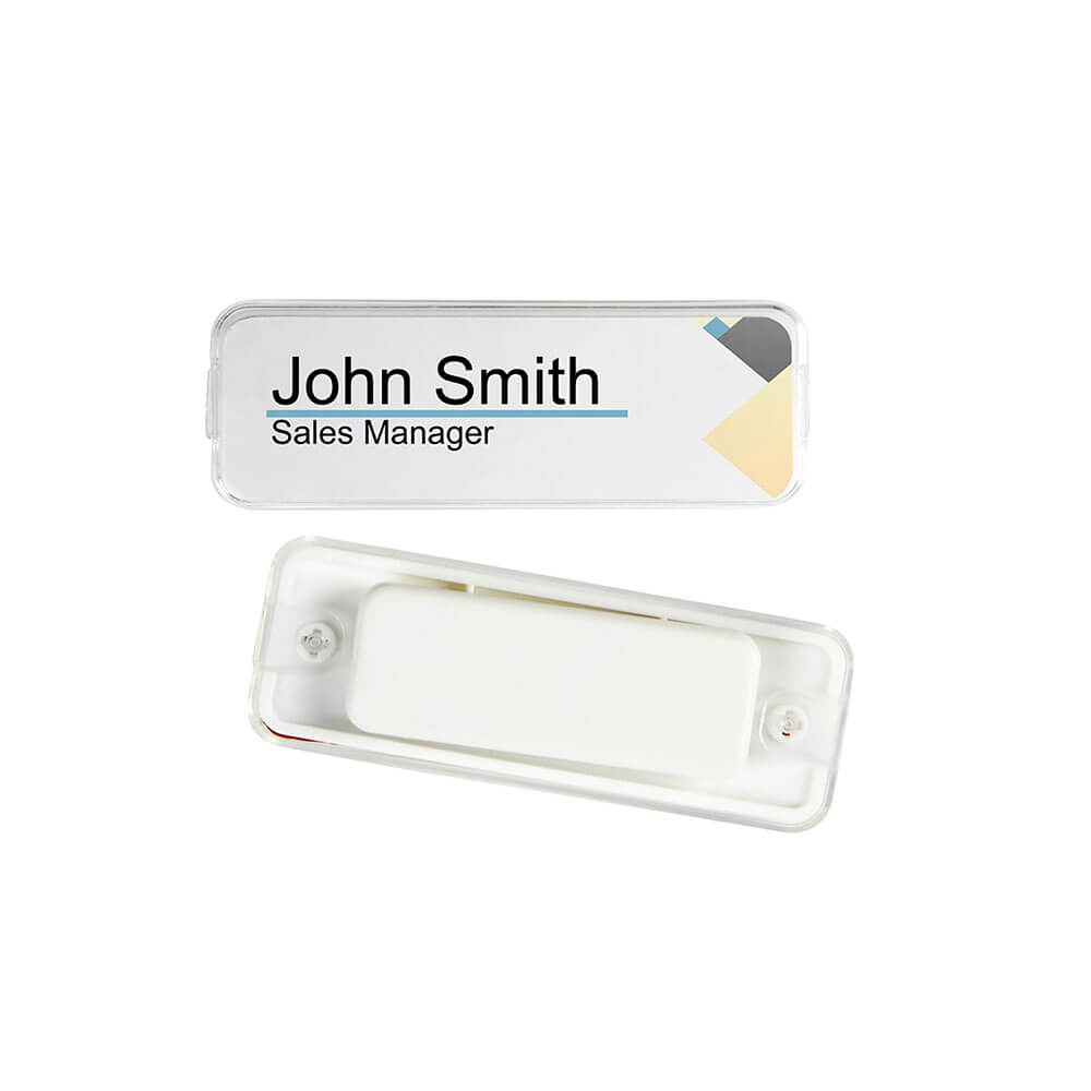 Rexel Clear Magnetic Closure ID Name Badge (3pk)