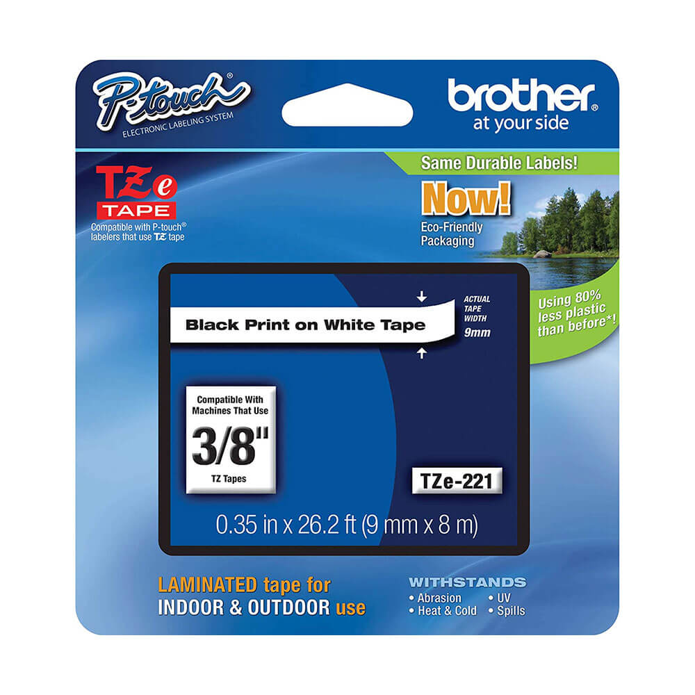 Brother Tape Label (Black on White)