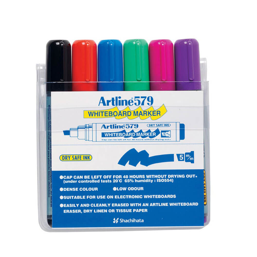 Artline Whiteboard Marker 5mm Chisel Assorted