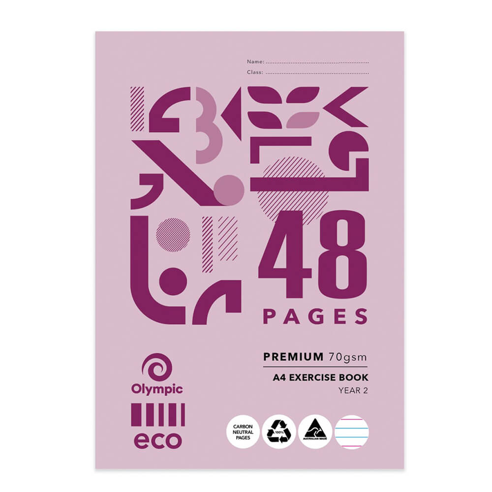 Olympic A4 Eco-Recycled 48-Page Exercise Book 20pk